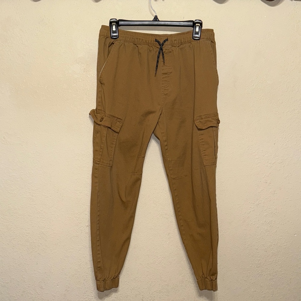 Street Rules Men's Brown Cargo Jogger Pants